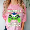 Kindergarten Graduation Level Complete Gamer Class 2024 Kids Comfort Color Blast T-Shirt Clay