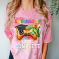 Kindergarten Level Complete Last Day Of School Graduation Comfort Color Blast T-Shirt Clay