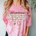Labor And Delivery Nurse Stethoscope Coquette Bow Graduation Comfort Color Blast T-Shirt Clay
