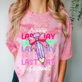 Last Day Of School Shirt Coquette Bow School Graduation Comfort Color Blast T-Shirt Clay