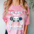 Last Days Of School Graduation Kindergarten Gamer Boys Kids Comfort Color Blast T-Shirt Clay