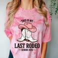 This Is My Last Rodeo Senior 2026 Cowgirl Graduation Comfort Color Blast T-Shirt Clay