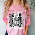 Life Is Short Buy The Book Introvert Skeleton Reading Comfort Color Blast T-Shirt Clay
