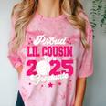 Lil Cousin Of a 2025 Graduate Prom Graduation 25 VolleyBall Comfort Color Blast T-Shirt Clay
