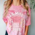 Little Miss Pre-K Grad 2025 Preschool Graduation Girls Kids Comfort Color Blast T-Shirt Clay