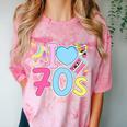 I Love 70's Retro Style Nostalgia Vibe 1970's Party Premium Tri-Blend Comfort Color Blast T-Shirt Clay