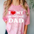 I Love My Introvert Dad I Heart My Introvert Dad Comfort Color Blast T-Shirt Clay