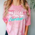 Medical School Survivor Med Student Graduation Comfort Color Blast T-Shirt Clay