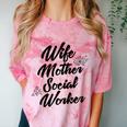 MSW Mom Graduation T-Shirt Social Worker Wife Mother Comfort Color Blast T-Shirt Clay