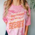 Nurse Graduation I Survived My Wife'S Nursing Degree Nurse Comfort Color Blast T-Shirt Clay