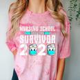 Nursing School Survivor Graduation Nurse RN 2020 Friend Comfort Color Blast T-Shirt Clay