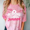 Nursing School Survivor Shirt Graduation Party Tee Comfort Color Blast T-Shirt Clay