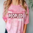 All Peopled Out Introvert Joke Sarcastic Quote Premium Tri-Blend Comfort Color Blast T-Shirt Clay
