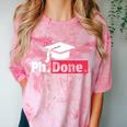 PhD Graduation T Shirt PhDone Tee For Graduates Comfort Color Blast T-Shirt Clay