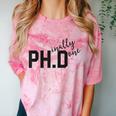 PhD Shirt Phinally Finally Done Graduation Her Comfort Color Blast T-Shirt Clay