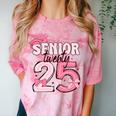 Pink Coquette Bow Senior 2025 Back To School Graduation Girl Comfort Color Blast T-Shirt Clay