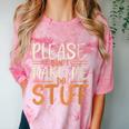 Please Don't Make Me Do Stuff Introvert Teen Lazy Gag Comfort Color Blast T-Shirt Clay