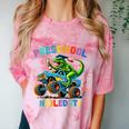 Preschool Graduation Monster Truck Dinosaur Boys Dino Tee Comfort Color Blast T-Shirt Clay