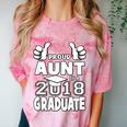 Proud Aunt Of A 2018 Graduate Senior Graduation School Shirt Comfort Color Blast T-Shirt Clay