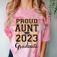 Proud Aunt Of A 2023 Graduate Family Matching Graduation Comfort Color Blast T-Shirt Clay
