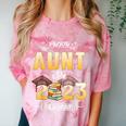 Proud Aunt Of A Class Of 2023 Graduate Graduation Women Comfort Color Blast T-Shirt Clay