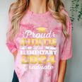 Proud Auntie Of 5th Grade Graduate 2024 Family Graduation Comfort Color Blast T-Shirt Clay