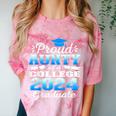Proud Aunty Of 2024 College Graduate Family 24 Graduation Comfort Color Blast T-Shirt Clay
