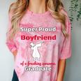 Proud Boyfriend Of 2018 Graduate Dabbing Graduation Comfort Color Blast T-Shirt Clay