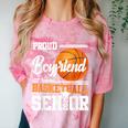 Proud Boyfriend Of A 2025 Senior Graduation Basketball Comfort Color Blast T-Shirt Clay