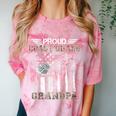 Proud Coast Guard Grandpa US Coast Guard Graduation Grandpa Comfort Color Blast T-Shirt Clay