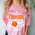 Proud Cousin Of A 2025 Senior Basketball Graduation Comfort Color Blast T-Shirt Clay