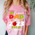 Proud Dad Of 2023 Pre K Graduate Graduation Comfort Color Blast T-Shirt Clay