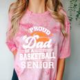 Proud Dad Of A 2025 Senior Basketball Graduation Comfort Color Blast T-Shirt Clay