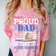 Proud Dad Of A State Trooper Police Officer Graduation Comfort Color Blast T-Shirt Clay