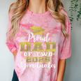 Proud Dad Of Two 2025 Graduates Graduation Family Comfort Color Blast T-Shirt Clay