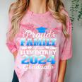 Proud Family Of 5th Grade Graduate 2024 Family Graduation Comfort Color Blast T-Shirt Clay