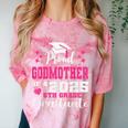 Proud Godmother Of 5th Grade Graduate 2025 Family Graduation Comfort Color Blast T-Shirt Clay