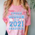 Proud Godson Of a 2021 Graduate School Graduation Family Comfort Color Blast T-Shirt Clay