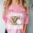 Proud Grandpa Of A 2026 Senior Baseball Graduation Leopard Comfort Color Blast T-Shirt Clay