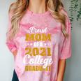 Proud Mom Of A 2021 College Graduate Senior Graduation Comfort Color Blast T-Shirt Clay