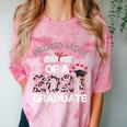 Proud Mom Of A 2021 Graduate Leopard Print Graduation Mama Comfort Color Blast T-Shirt Clay