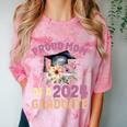 Proud Mom Of a 2024 Graduate Floral Flower Family Graduation Comfort Color Blast T-Shirt Clay