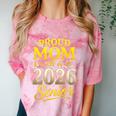 Proud Mom Of A 2026 Senior Graduation Pride Comfort Color Blast T-Shirt Clay