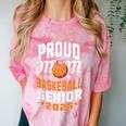 Proud Mom Of Basketball Senior 2026 Graduation Comfort Color Blast T-Shirt Clay