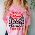 Proud Mom Of a Lacrosse Senior 2022 Graduation Comfort Color Blast T-Shirt Clay