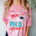 Proud Mom PhD Doctoral Graduation Doctorate Degree Comfort Color Blast T-Shirt Clay