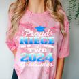 Proud Niece Of Two 2024 Graduate Class 2024 Graduation Comfort Color Blast T-Shirt Clay