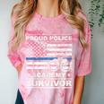 Proud Police Academy Survivor Graduation Comfort Color Blast T-Shirt Clay