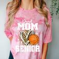 Proud Senior Mom Class Of 2026 Basketball Graduation Leopard Comfort Color Blast T-Shirt Clay