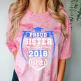 Proud Sister Of a 2018 Grad Graduation Family Comfort Color Blast T-Shirt Clay